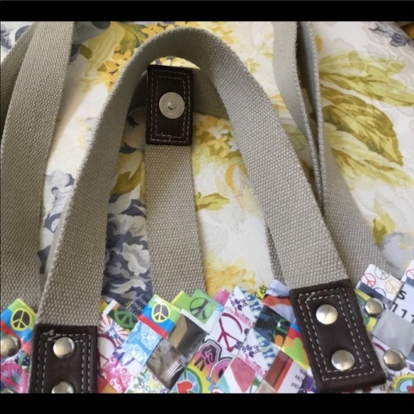 Nahui Ollin candy wrapper Peace & Love Pattern with storage bag - Picture 7 of 8